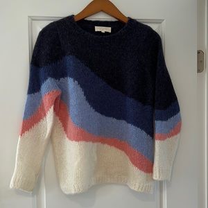 Sezane multi color crew sweater size S